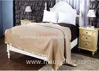 Polyester And Wool Commercial Bed Linen Hotel Classical Blanket With Satin Binding