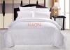 Cotton Plain Hotel White Bed Linen Duvet Cover / Flat Bed Sheet Pillowcase