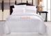 Cotton Plain Hotel White Bed Linen Duvet Cover / Flat Bed Sheet Pillowcase