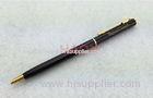 Good Painting Black Iron Custom Engraved Pens with Gold Color Logo