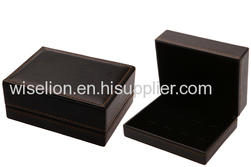 custom leather jewellery display set box cufflinks storage packaging box