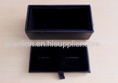 custom leatherette paper cardboard cufflink storage box display case 2