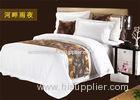 Leave Pattern Decorative Bed Runner In Dark Color For Luxury Hotel