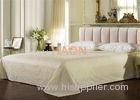 Colorful Ecological Cotton Hotel Flat Sheet Queen Size With Jacquard Weave