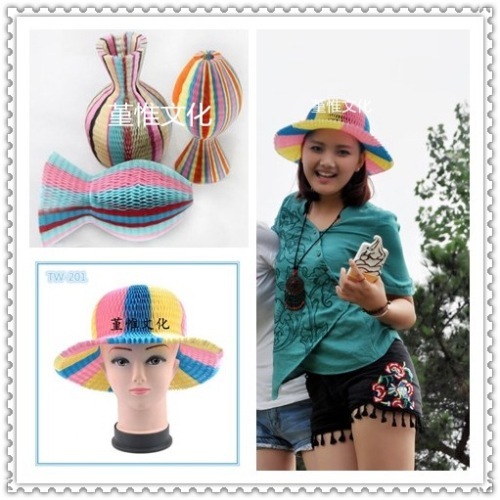 Party Supply Fun Magic Candy Color Series Paper Hat for children and women