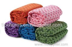 microfiber PVC silicon dot skidless yoga towel