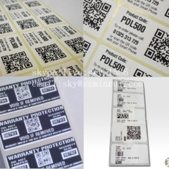 Commercial Use Customized QR Code Sticker Printing Security Warranty Void Paper Sticker