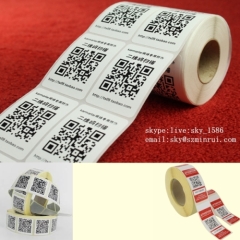 Commercial Use Customized QR Code Sticker Printing Security Warranty Void Paper Sticker