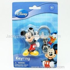 Disney licensed PVC figure keyring and keychain