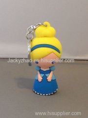 Disney licensed PVC figure keyring and keychain