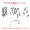 aluminum articulated ladder 4x3 12rungs