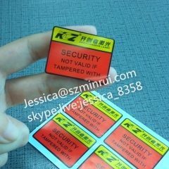 Custom Design Self Adhesive Vinyl Sticker Security Seal Void If Broken Labels Warranty Seal Sticker Security Seal Sticke