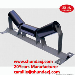 friction aligning conveyor roller for powder used