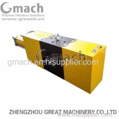 Single slide plate type double working station screen changer for plastic extruder