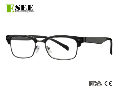 Custom semi-remless Reading Glasses prescription eyeyglasses
