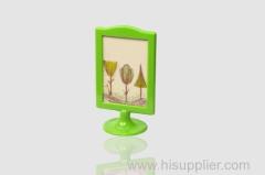 Creative double-side Plastic Photo Frame for Menu/Household application