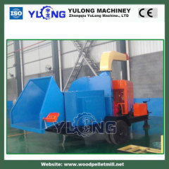 Diesel Engine 30mm Mobile Drum Wood Chipper Devicce For Papermaking