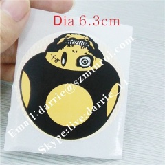 Custom any design printing color pattern for Eggshell sticker .Destructible label paper print for graffiti sticker