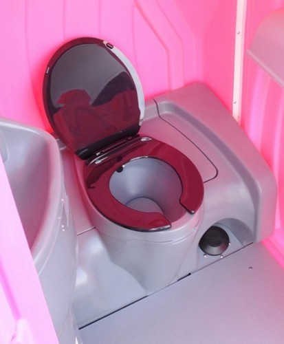 Pink Customized Portable Restroom
