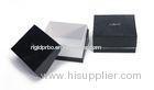 Black Paper Gift Boxes with Special Texture Paper Silver Stamped