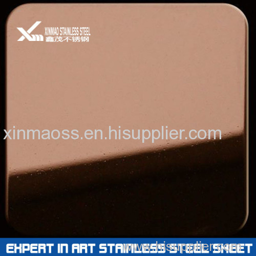 rose gold mirror finish stainless steel decorative sheet for home and hotel decoration