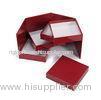 Red Bespoke Square Rigid Gift Box With Lids / Magnetic Closure