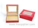 FSC Decorative Custom Red Kraft Gift Boxes With Lids 128Gsm C2S