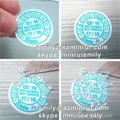 25mm Blue Printed Repair Warranty Adhesive Sticker with Logo