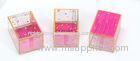 Pink small PET gift boxes / PVC Packaging Boxes with lovely pattern