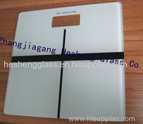 6MM white tempered glass as weight scale top