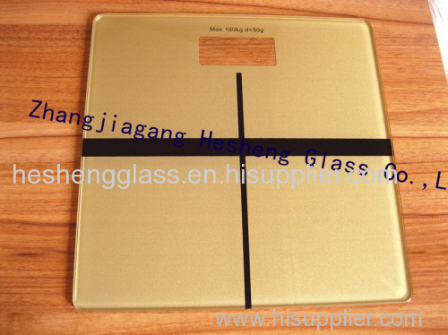 6MM golden tempered glass as weight scale top
