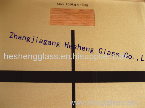 6MM golden tempered glass as weight scale top