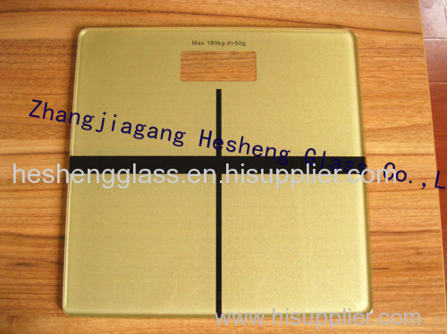 6MM golden tempered glass as weight scale top