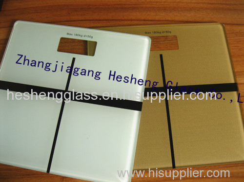 6MM golden tempered glass as weight scale top