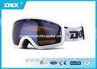 Customizable White TPU Frame Snow Ski Goggles Double Lens with CE Certificate