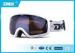 Customizable White TPU Frame Snow Ski Goggles Double Lens with CE Certificate