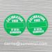 Custom green round CALIBRATION Tamper Evident material diameter of 22mm warranty label.void if seal damaged