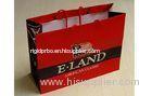 Flat Red Paper Personalized Shopping Bags Custom For Clothing