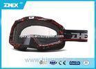 Water transfer printing Frame Clear Lens Motorcycle Goggles With Nose Guard