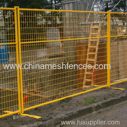 powder coated Canada temporary fence yellow PVC coated Canada temporary panel