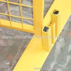 Hot Sale yellow Powder Coated Canada Temporary Construction Fence Panel