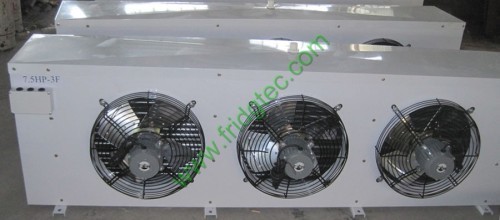 7.5HP 3 fan refrigeration air cooler evaporator coil on sales from china for cold room cold storage