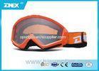 Transparent Lens Shinny Orange Frame clear Motorcycle Goggles MX Glasses