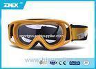 Yellow Frame PC Clear Lens Motorcycle Motorcross Goggles For Adult Outdoor Sport