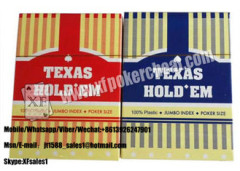 Texas Holdem Plastic Marke Poker Playing Cards Approved ISO9001