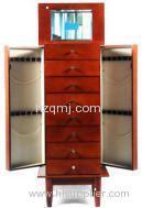 Jewelery armoire with drawers