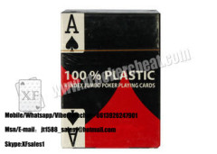 China 100% Plastic 4 Index Jumbo Poker Marked Playing Cards For Poker Cheat