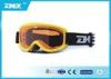 Shinny Yellow Frame PC Orange Lens winter kids snowboard goggles Triple Layer