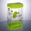 Green plastic transparent gift boxes folden screen - printing for cosmetic
