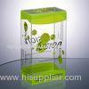 Green plastic transparent gift boxes folden screen - printing for cosmetic